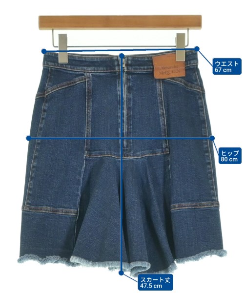 ALEXANDER MCQUEEN（アレキサンダーマックイーン）ミニスカート 青 サイズ:40(M位) レディース/2200640116040