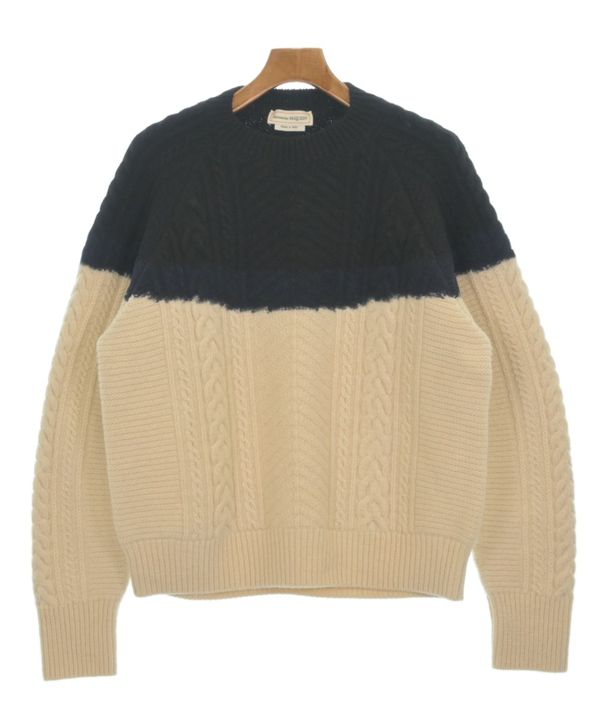 新品 アレキサンダーマックイーン アイレット レースアップ セーター ネイビー ALEXANDER MCQUEEN（アレキサンダーマックイーン）ニット
