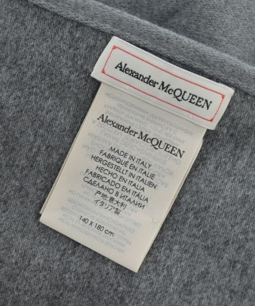 ALEXANDER MCQUEEN（アレキサンダーマックイーン）ストール グレー サイズ:- レディース/2200622125060