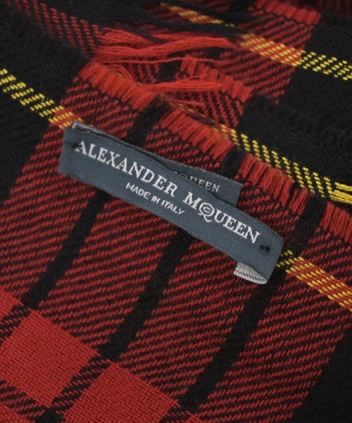 ALEXANDER MCQUEEN（アレキサンダーマックイーン）マフラー 赤 サイズ:- メンズ/2200622395234