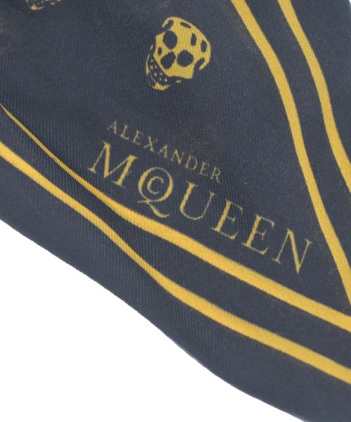 ALEXANDER MCQUEEN（アレキサンダーマックイーン）バンダナ・スカーフ 紺 サイズ:- レディース/2200616113073