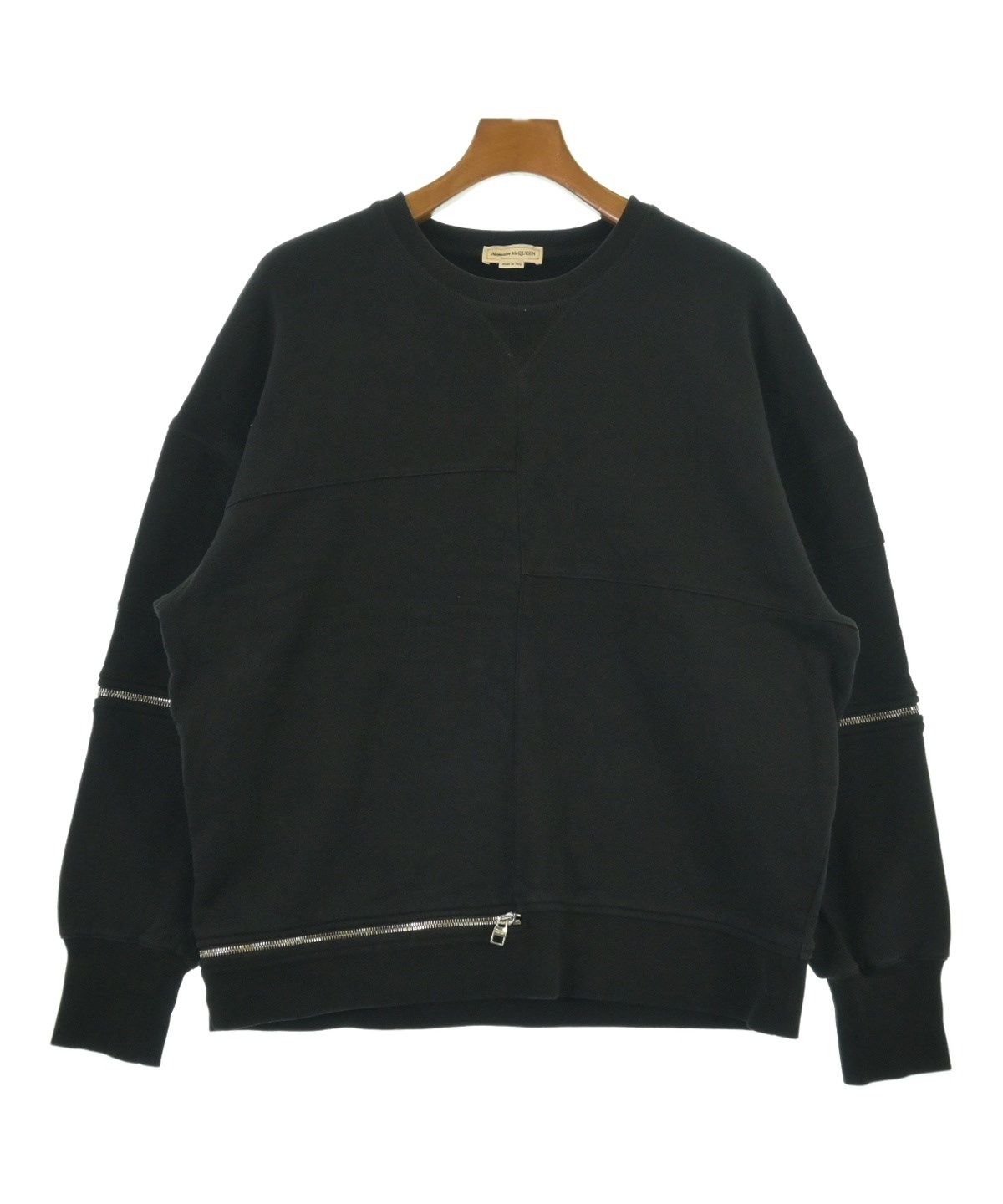 美品 Alexander McQUEEN オーバーサイズ スウェット ブラック ALEXANDER MCQUEEN（アレキサンダーマックイーン）スウェット 黒