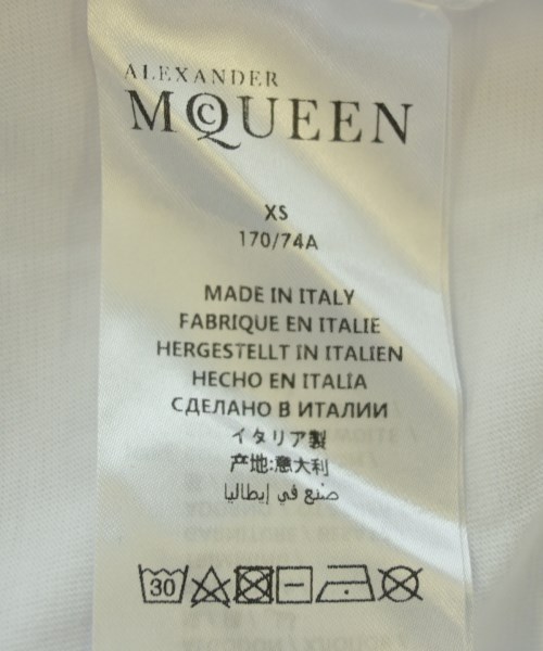 ALEXANDER MCQUEEN（アレキサンダーマックイーン）Tシャツ・カットソー 白 サイズ:XS メンズ/2200608747095