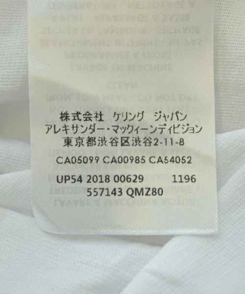 ALEXANDER MCQUEEN（アレキサンダーマックイーン）Tシャツ・カットソー 白 サイズ:XS メンズ/2200608747095