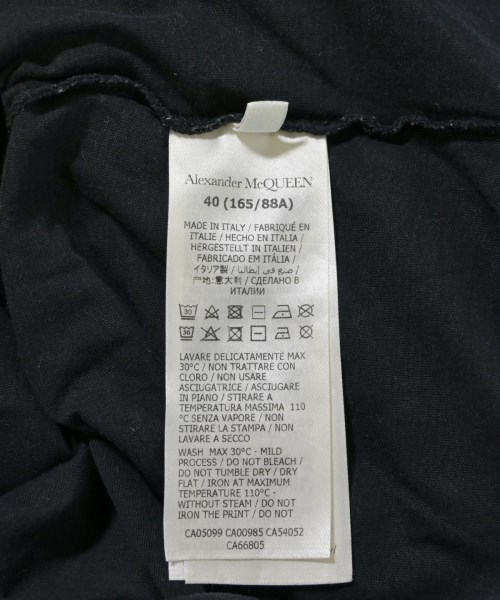 ALEXANDER MCQUEEN（アレキサンダーマックイーン）Tシャツ・カットソー 黒 サイズ:40(M位) レディース/2200669971101