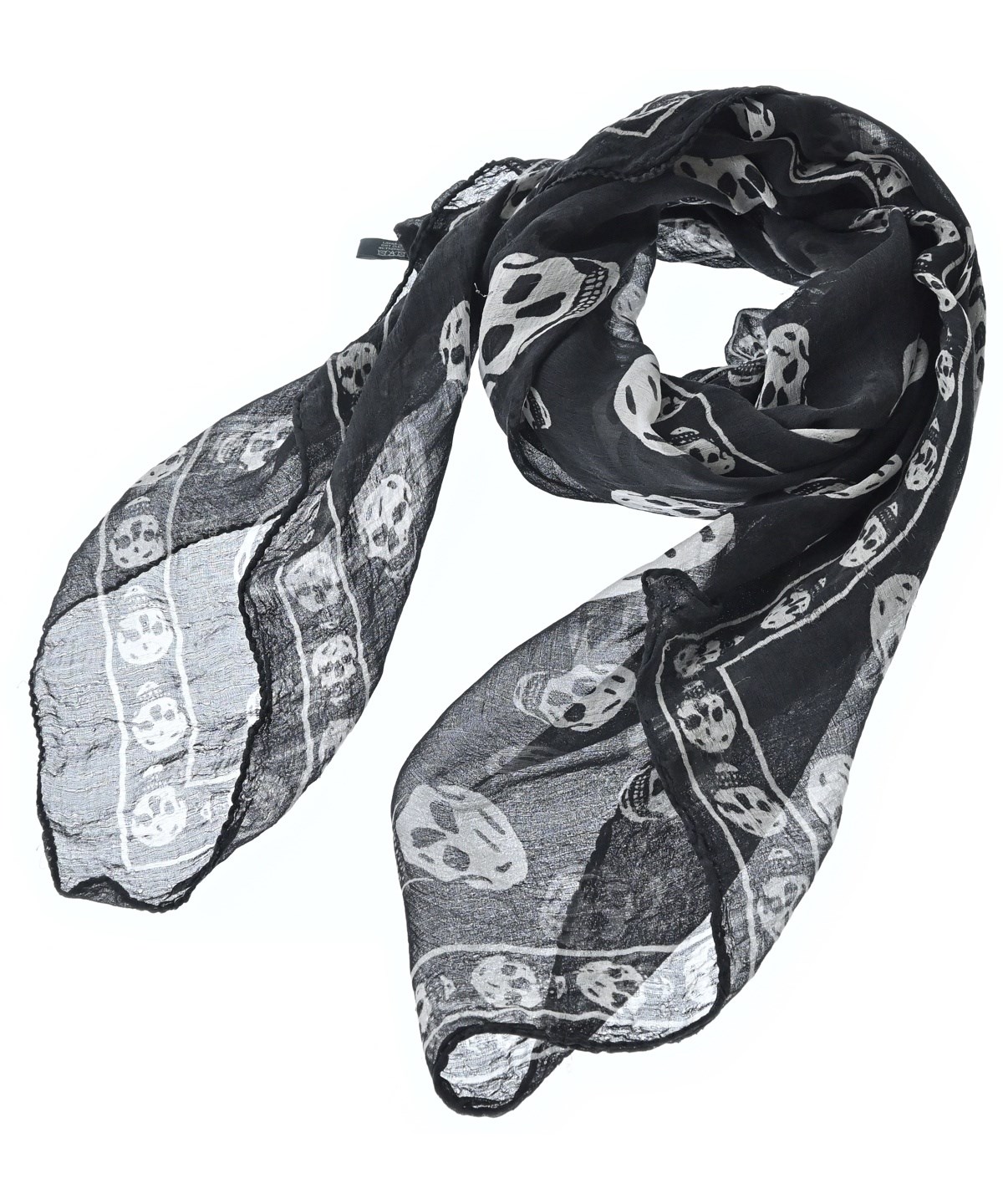 Alexander McQueen ストール ALEXANDER MCQUEEN（アレキサンダーマックイーン）ストール 黒 サイズ