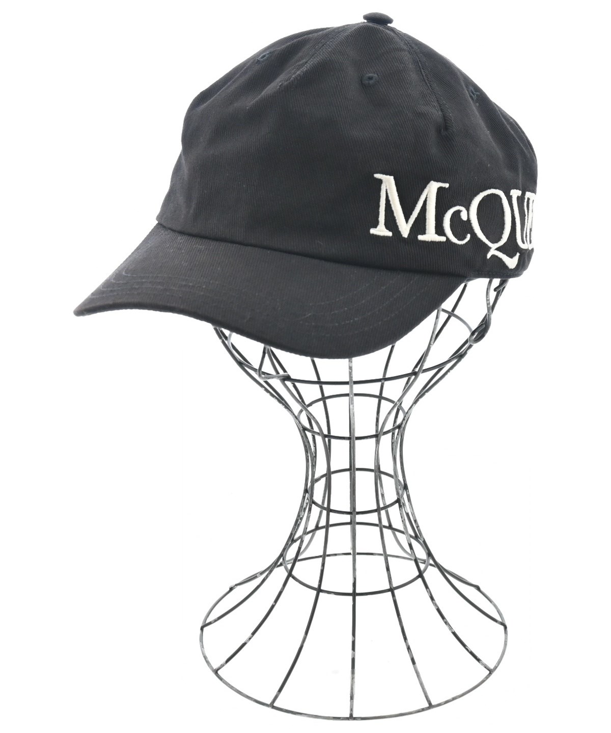 Mサイズ Alexander McQueen ブラックキャップ ALEXANDER MCQUEEN（アレキサンダーマックイーン）キャップ 黒 サイズ