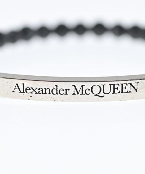 ALEXANDER MCQUEEN（アレキサンダーマックイーン）ブレスレット・バングル 黒 サイズ:- メンズ/2200694009213