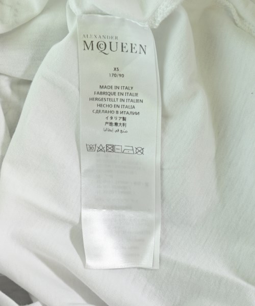 ALEXANDER MCQUEEN（アレキサンダーマックイーン）Tシャツ・カットソー 白 サイズ:XS メンズ/2200698916050