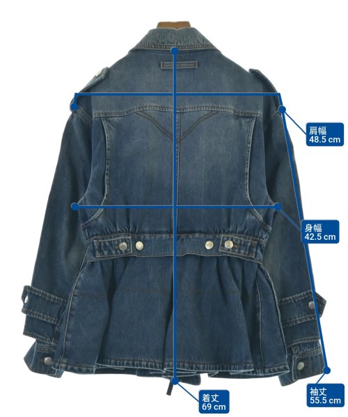 ALEXANDER MCQUEEN（アレキサンダーマックイーン）デニムジャケット 紺 サイズ:40(M位) レディース/2200695536015