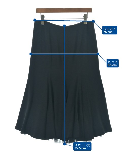 ALEXANDER MCQUEEN（アレキサンダーマックイーン）ロング・マキシ丈スカート 紺 サイズ:42(M位) レディース/2200700087037