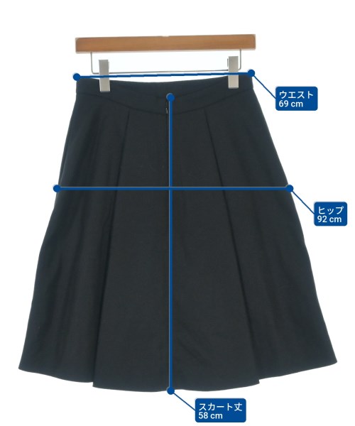 ALEXANDER MCQUEEN（アレキサンダーマックイーン）ひざ丈スカート 黒 サイズ:42(M位) レディース/2200700105014