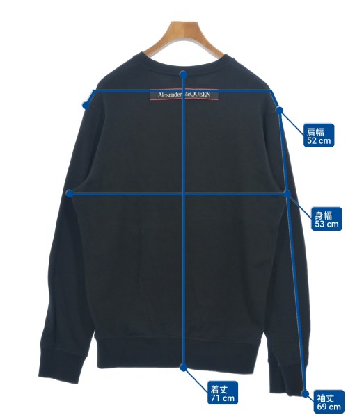 ALEXANDER MCQUEEN（アレキサンダーマックイーン）スウェット 黒 サイズ:XL メンズ/2200710386038