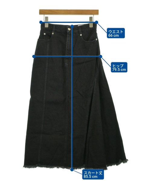 ALEXANDER MCQUEEN（アレキサンダーマックイーン）ロング・マキシ丈スカート 黒 サイズ:40(M位) レディース/2200715001080