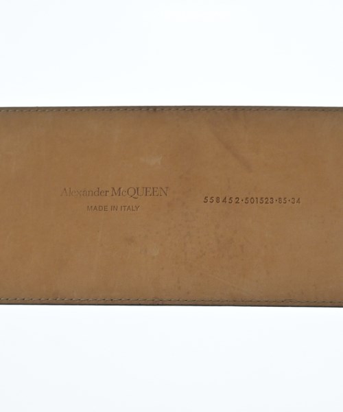 ALEXANDER MCQUEEN（アレキサンダーマックイーン）ベルト 黒 サイズ:- レディース/2200717111336