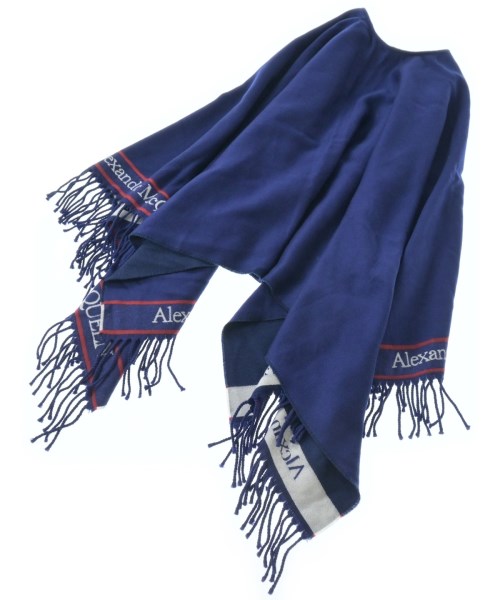 ALEXANDER MCQUEEN（アレキサンダーマックイーン）ストール 青 サイズ:- メンズ/2200632218059