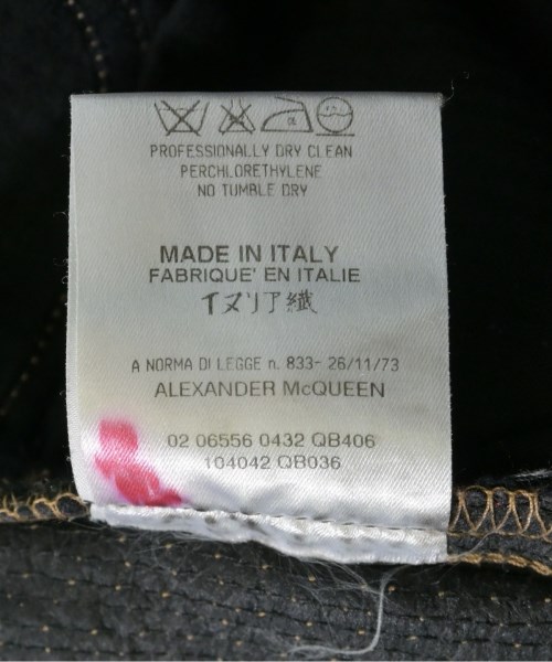 ALEXANDER MCQUEEN（アレキサンダーマックイーン）デニムパンツ 黒 サイズ:46(XL位) レディース/2200660632032