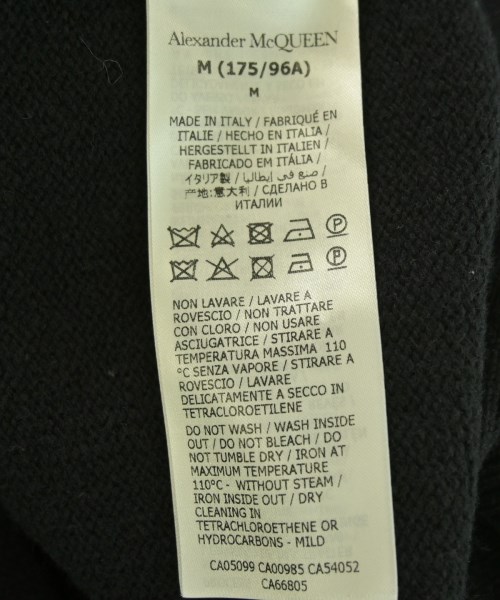 ALEXANDER MCQUEEN（アレキサンダーマックイーン）カーディガン 黒 サイズ:M メンズ/2200665510014