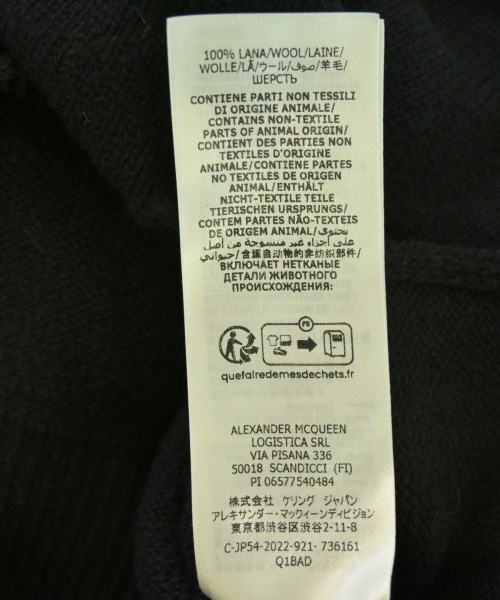 ALEXANDER MCQUEEN（アレキサンダーマックイーン）カーディガン 黒 サイズ:M メンズ/2200665510014