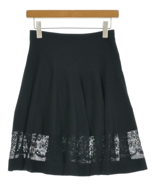 ALEXANDER MCQUEEN(アレキサンダーマックイーン)ひざ丈スカート 黒 サイズ:M/2200665818219