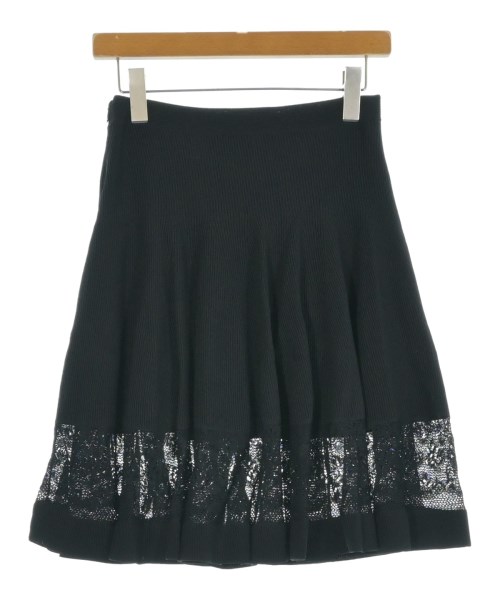 ALEXANDER MCQUEEN（アレキサンダーマックイーン）ひざ丈スカート 黒 サイズ:M レディース/2200665818219