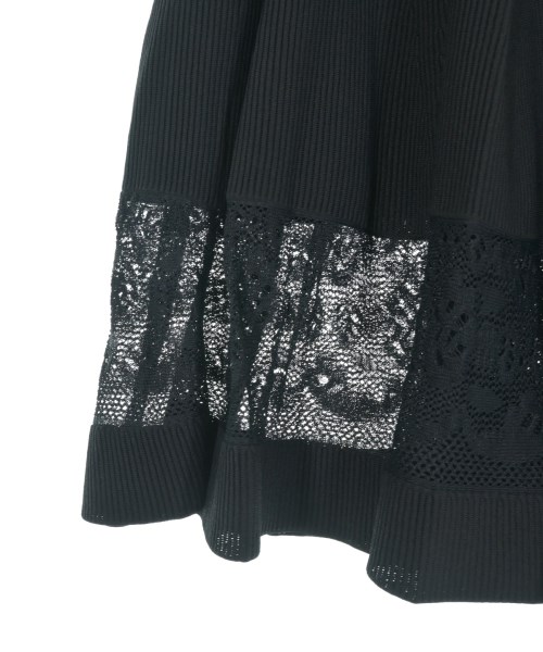 ALEXANDER MCQUEEN（アレキサンダーマックイーン）ひざ丈スカート 黒 サイズ:M レディース/2200665818219