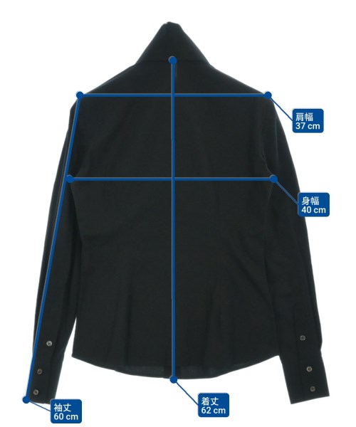 ALEXANDER MCQUEEN（アレキサンダーマックイーン）カジュアルシャツ 黒 サイズ:38(S位) レディース/2200666082022