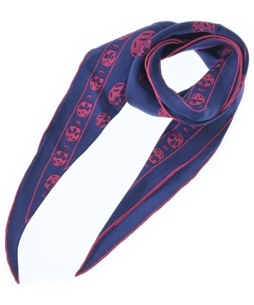 ALEXANDER MCQUEEN（アレキサンダーマックイーン）バンダナ・スカーフ 紺 サイズ:- レディース/2200668430364