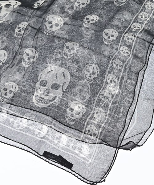 ALEXANDER MCQUEEN（アレキサンダーマックイーン）マフラー 黒 サイズ:- メンズ/2200669506068