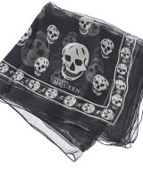 ALEXANDER MCQUEEN（アレキサンダーマックイーン）マフラー 黒 サイズ:- メンズ/2200669506068