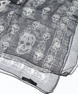 ALEXANDER MCQUEEN（アレキサンダーマックイーン）マフラー 黒 サイズ:- メンズ/2200669506068