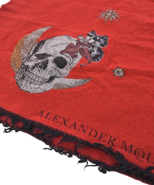 ALEXANDER MCQUEEN（アレキサンダーマックイーン）マフラー 赤 サイズ:- メンズ/2200670727032