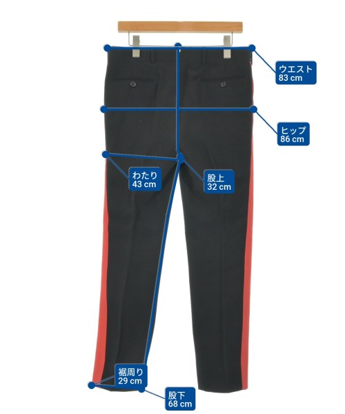 ALEXANDER MCQUEEN（アレキサンダーマックイーン）スラックス 黒 サイズ:46(M位) メンズ/2200668098175