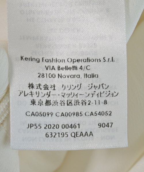 ALEXANDER MCQUEEN（アレキサンダーマックイーン）ワンピース 白 サイズ:40(M位) レディース/2200734508058