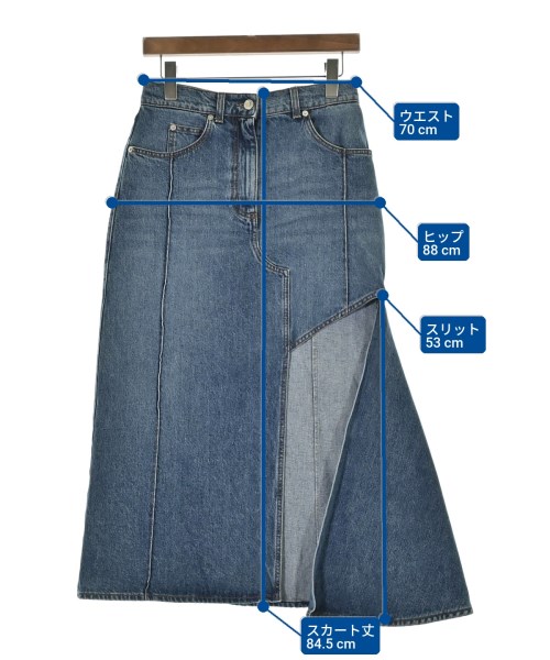 ALEXANDER MCQUEEN（アレキサンダーマックイーン）ロング・マキシ丈スカート 青 サイズ:40(M位) レディース/2200720272246