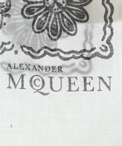 ALEXANDER MCQUEEN（アレキサンダーマックイーン）ストール 白 サイズ:- メンズ/2200721901046