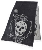 ALEXANDER MCQUEEN（アレキサンダーマックイーン）ストール 黒 サイズ:- レディース/2200725228132