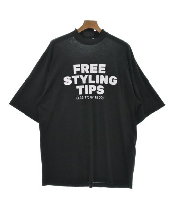 BALENCIAGA バレンシアガ Tシャツ・カットソー 黒 2008824S0187 バレンシアガ Tシャツ カットソー ブラック シルバー メンズ