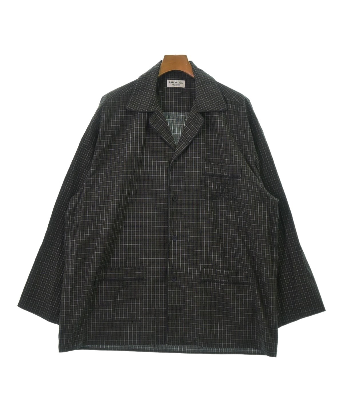 BALENCIAGA シャツ　34 BALENCIAGA（バレンシアガ）カジュアルシャツ 緑 サイズ:34(XS位