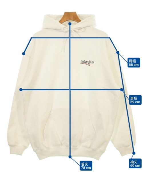BALENCIAGA（バレンシアガ）パーカー 白 サイズ:S メンズ/2200629651180