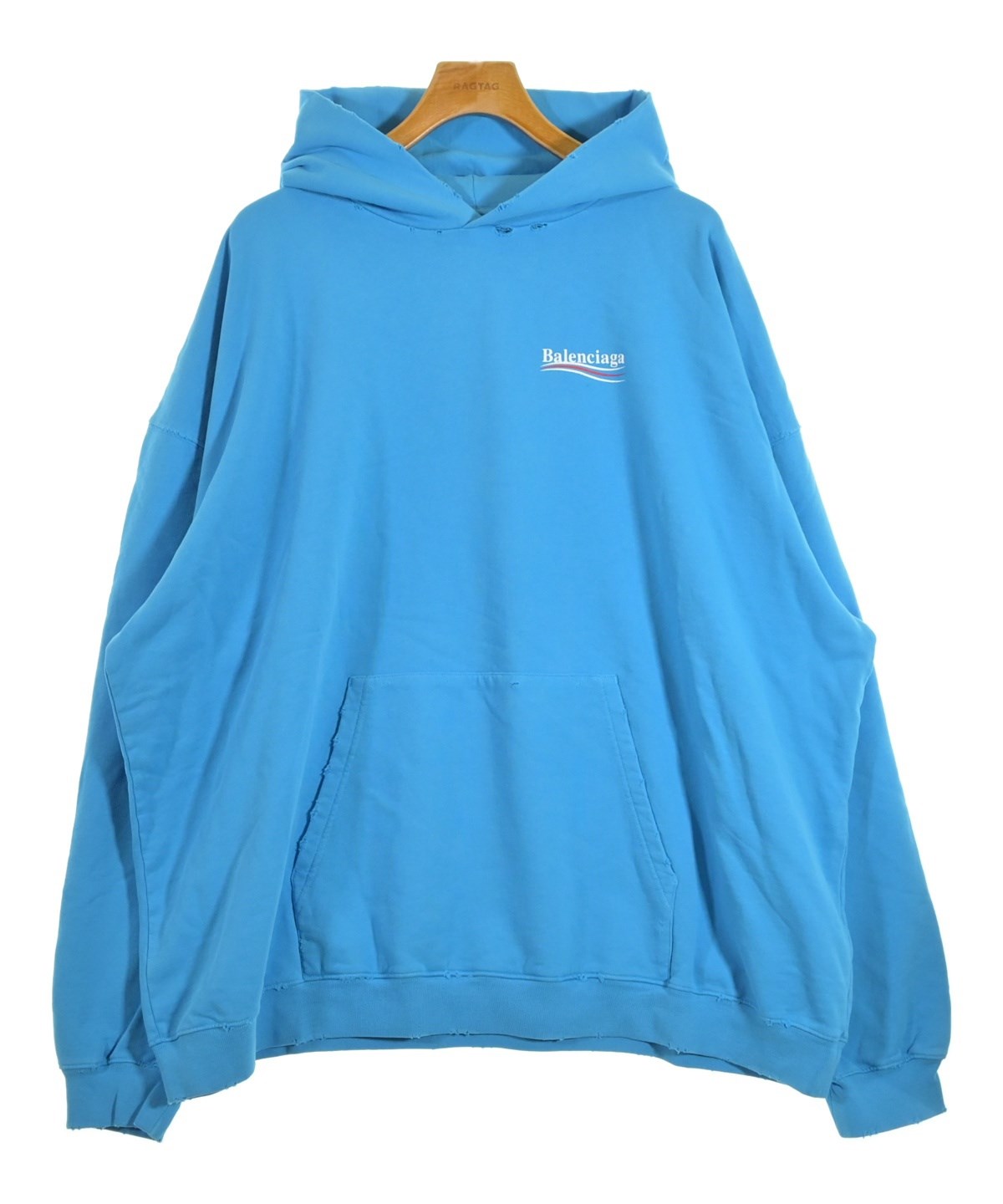 最終値下げ正規品！BALENCIAGA 青 パーカー XS BALENCIAGA（バレンシアガ）パーカー 青 サイズ:S メンズ
