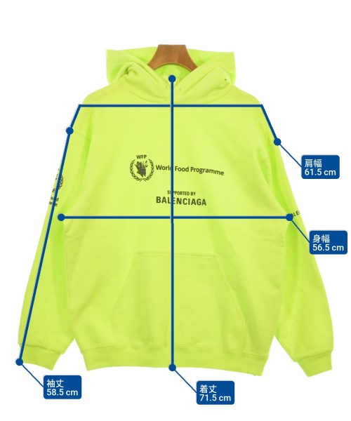 BALENCIAGA（バレンシアガ）パーカー 黄 サイズ:XS メンズ/2200629651234