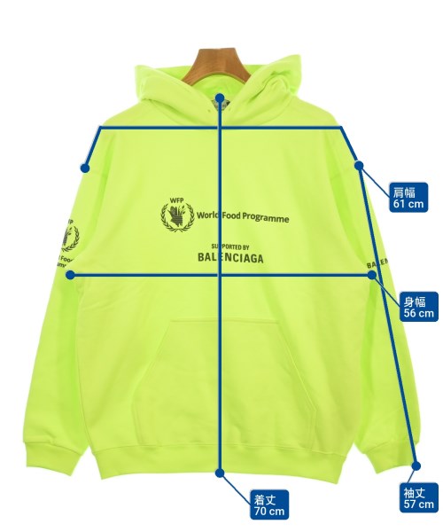 BALENCIAGA（バレンシアガ）パーカー 黄 サイズ:XS メンズ/2200629651241