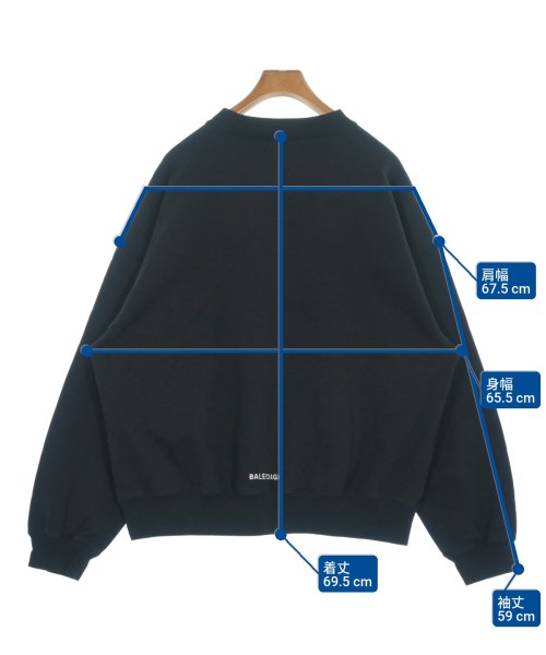 BALENCIAGA（バレンシアガ）スウェット 黒 サイズ:XL メンズ/2200638098037