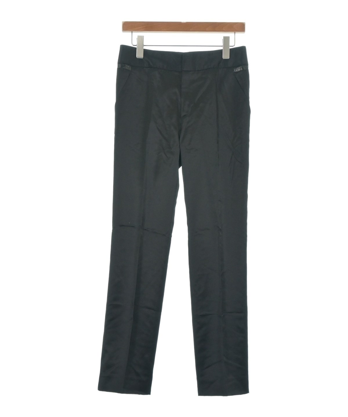 レア品　80's　BALENCIAGA　スラックス　新品タグ付き BALENCIAGA（バレンシアガ）スラックス 黒 サイズ:38(S位) レディース