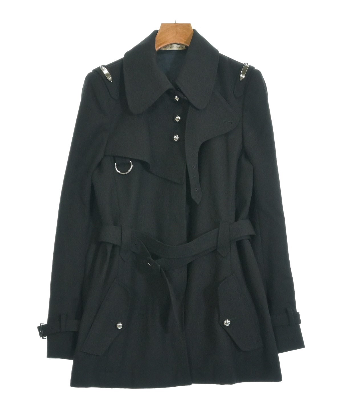 バレンシアガ 黒トレンチコート38 BALENCIAGA（バレンシアガ）トレンチコート 黒 サイズ:38(S位