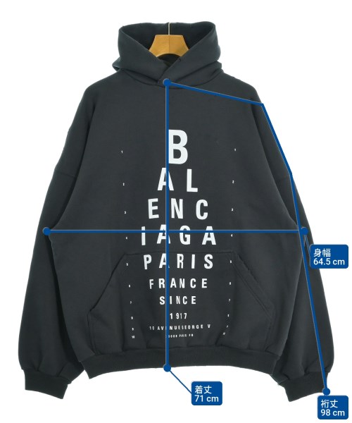 BALENCIAGA（バレンシアガ）パーカー 黒 サイズ:XXS メンズ/2200626770235