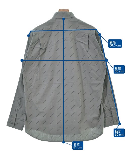 BALENCIAGA（バレンシアガ）カジュアルシャツ グレー サイズ:37(XS位) メンズ/2200639663098