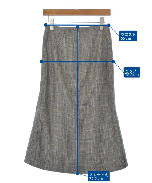 BALENCIAGA（バレンシアガ）ひざ丈スカート グレー サイズ:36(XS位) レディース/2200639896014