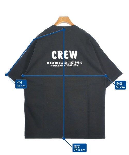 BALENCIAGA（バレンシアガ）Tシャツ・カットソー 黒 サイズ:XS メンズ/2200638262063